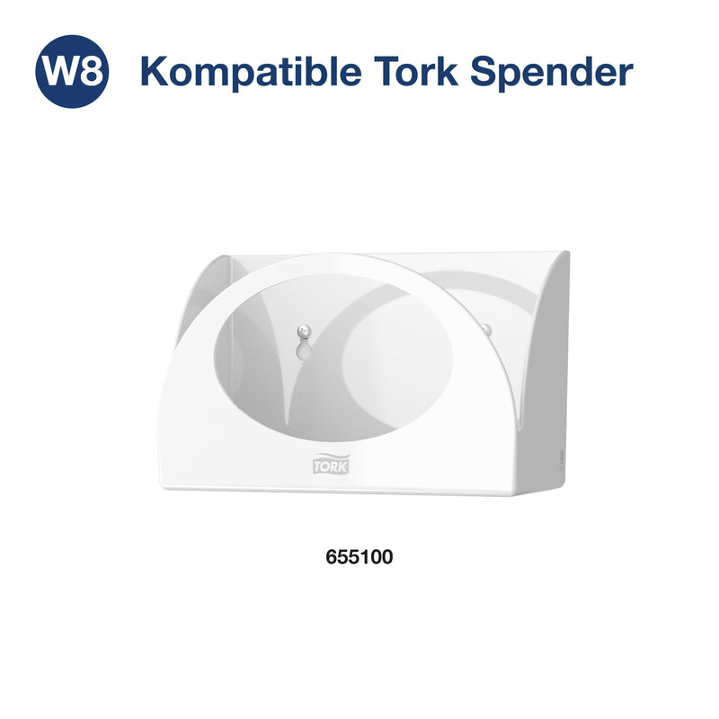 Reinigungstücher W8 | Einzelblatt | Türkis | fusselarm | 1-lagig | 38,5 x 30 m | 600 Tücher | Premium |TORK 190493