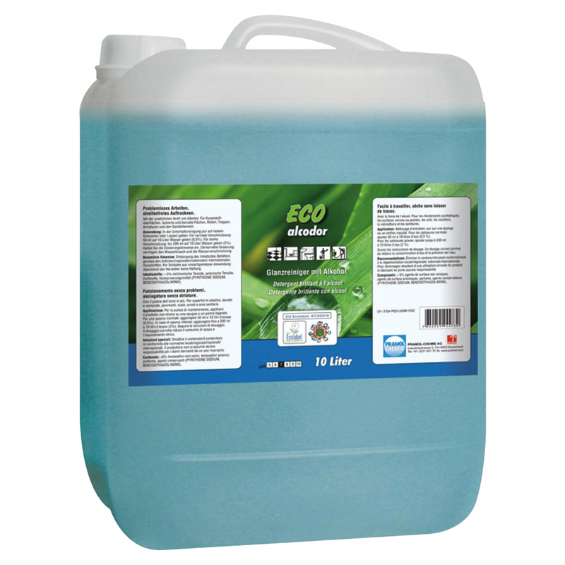 Eco-Alkoholreiniger pH-neutral | streifenfrei | EU Ecolabel | Pramol ECO Alcodor