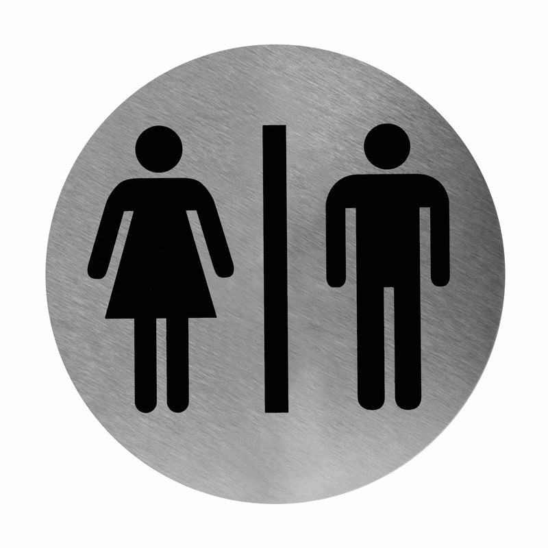 Beschilderung Edelstahl | 116 mm | selbstklebend | Mediclinics PS000CS