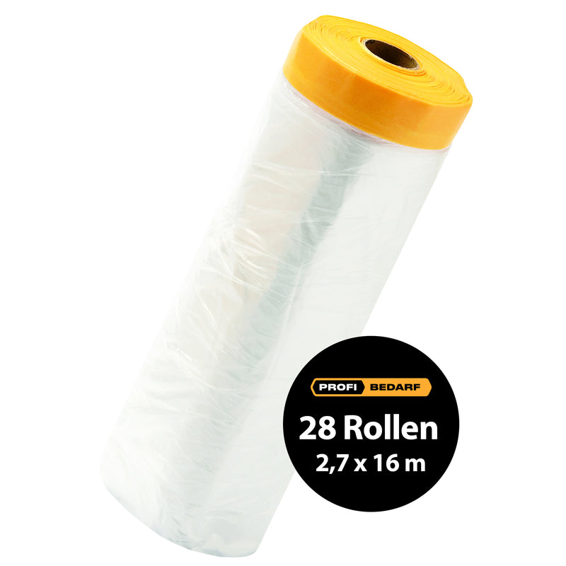 Maler-Abdeckfolie mit Washi-Goldband | 55 - 270 cm | elektrostatisch | Targa Suncore Pro