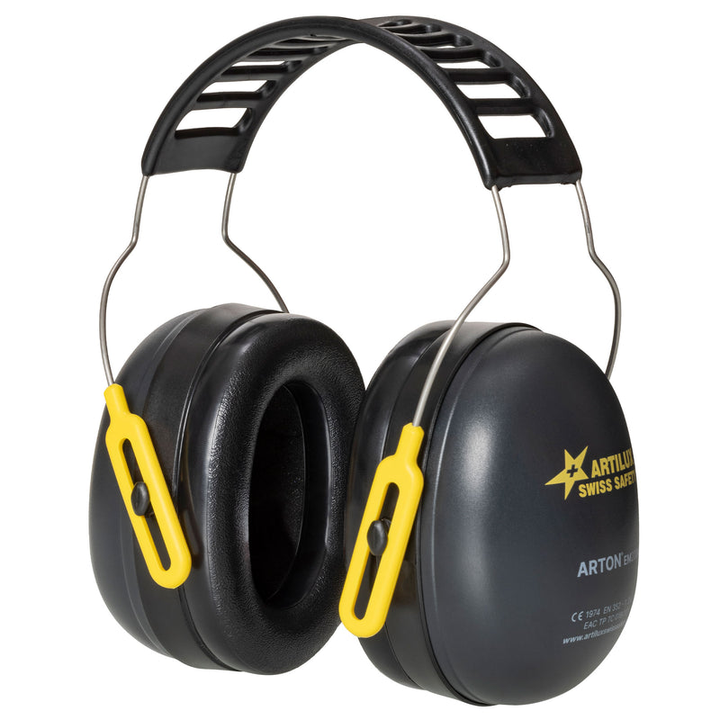 Kapselgehörschutz EM200M | SNR 28 | Federstahlbügel | Lüftungsschlitze | Swiss Made | ARTILUX ARTON®