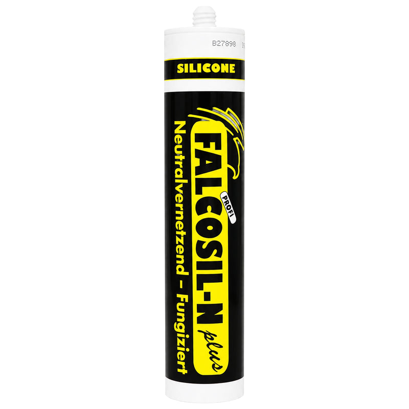 Dichtmasse Falcosil N-Plus | 310 & 600 ml | Weiss / Schwarz / Transparent | Silikon-Dichtstoff | Falcone Bauchemie