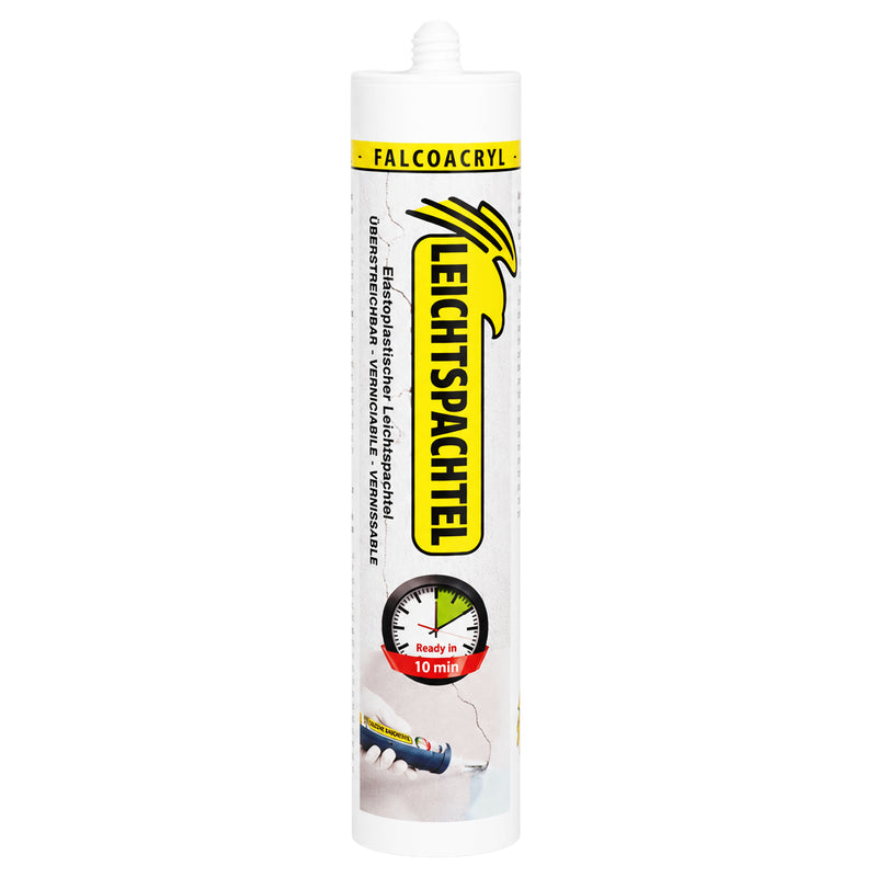 Leichtspachtel Falcoacryl | 310 ml | 1K-Acryl-Dichtungsmasse | überstreichbar & sehr emissionsarm | Falcone Bauchemie