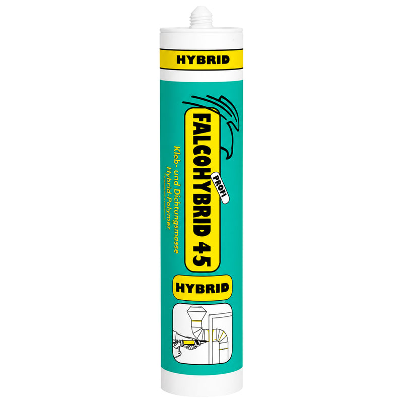 Klebstoff Falcohybrid 45 | 290 & 600 ml | Hochleistungskleber | überstreich- & schleifbar | lösemittel-, isocyanat- & silikonfrei | Falcone Bauchemie