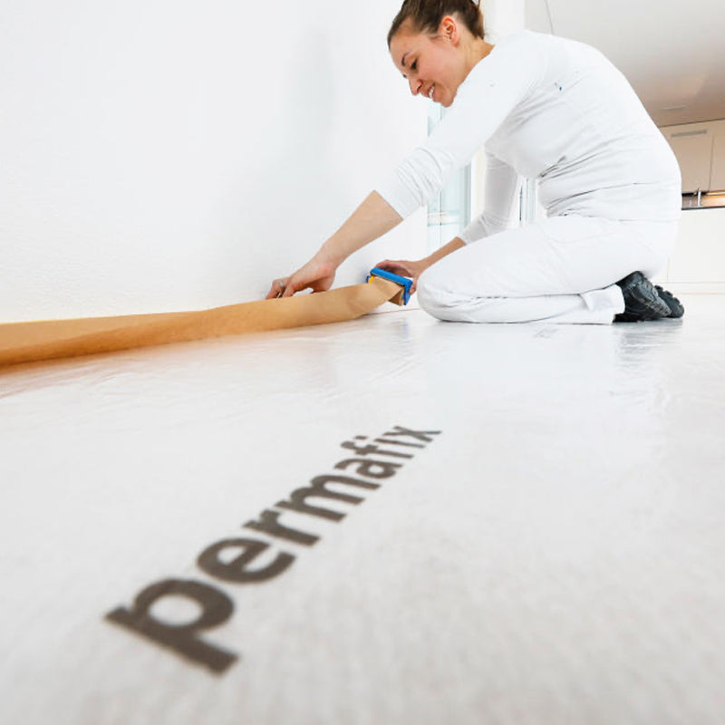 Maler-Abdeckpapier mit Washi Goldband | 20 m x 18 cm | 62 g/m² | Permafix 051