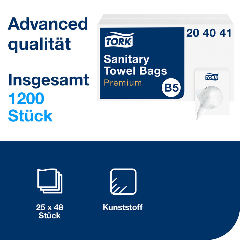 Hygienebeutel 1,4 Liter B5 | PE | 1200 Beutel | Advanced | TORK 204041