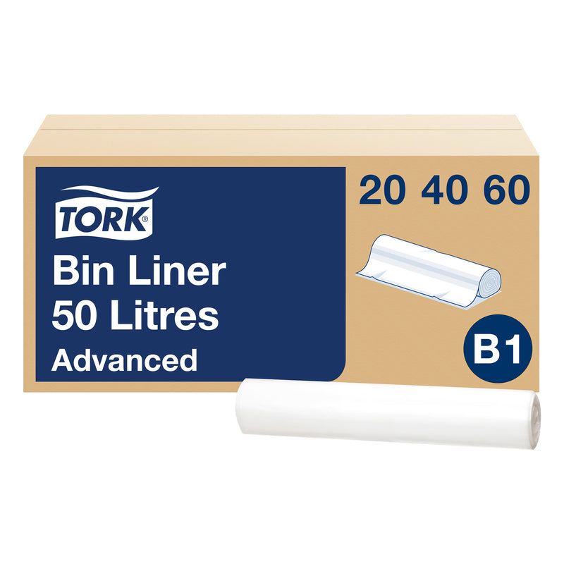 Abfallsäcke B1 | 50 Liter | Transparent | Advanced | TORK 204060