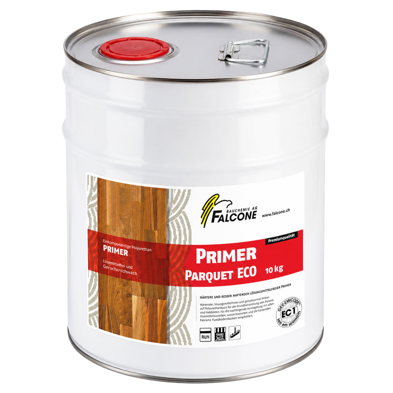 Parkett Primer ECO | 10 kg | Polyurethan-Grundierung | Feuchtigkeitssperre & EC1plus | Falcone Bauchemie