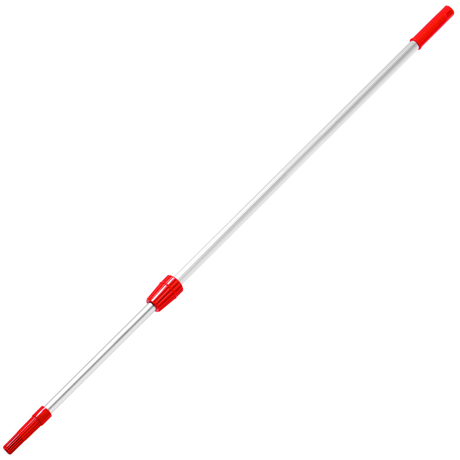 Maler-Teleskopstange 0,7-3 m | Aluminium | Dreh & Fix | Steck-, Schraub- & Klicksystem | Stick-In Konus | Rot | Schuller Eh`klar Polo Alu Red