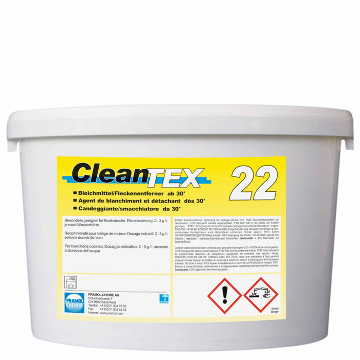 CleanTEX 22 Bleichmittel | ab 30° C | Fleckentferner | Pramol