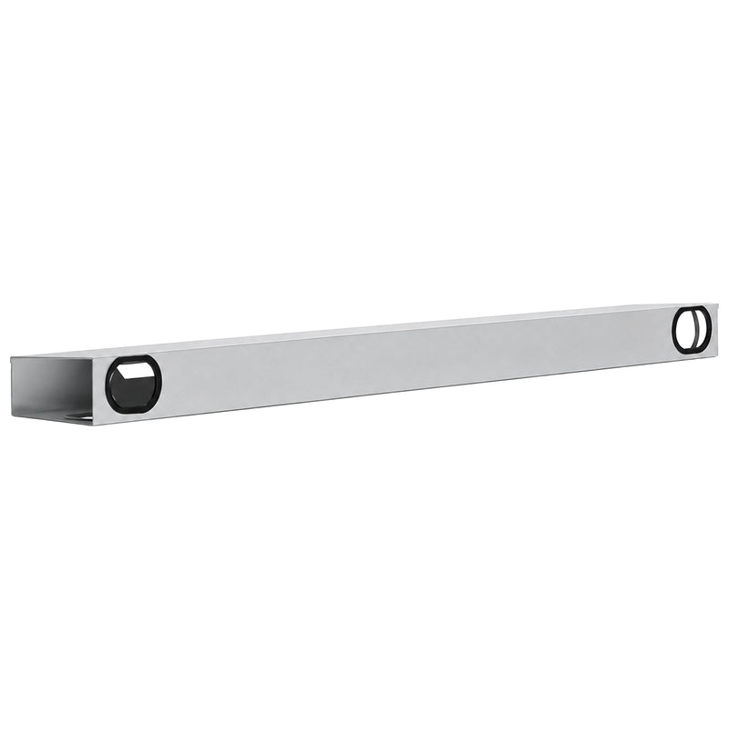 Kabelwanne 120-140 cm | für Schreibtische Flex & Profi 160-180 cm | Metall | Alusilber & Anthrazitgrau