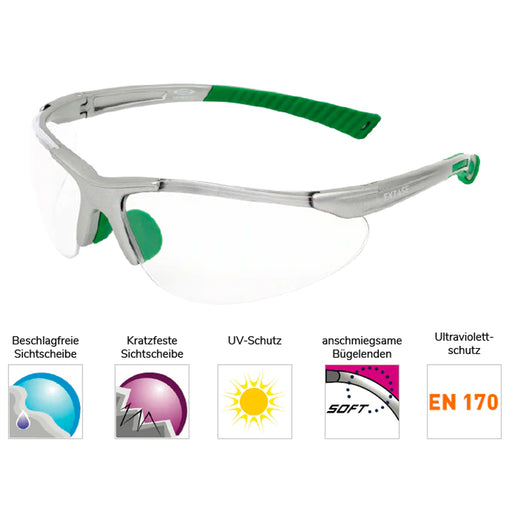 Schutzbrille Extase transparent | UV-Schutz | Anti-Beschlag-Profibedarf Online-Shop