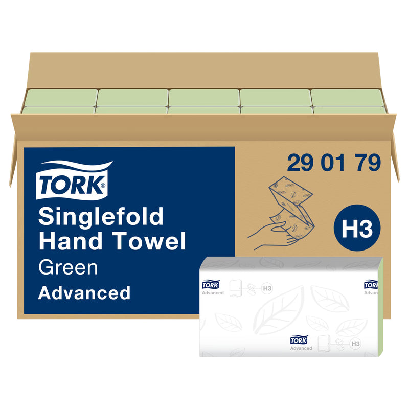 Papierhandtücher Zickzack H3 | 2-lagig | Advanced | Recycling | Grün | TORK 290179