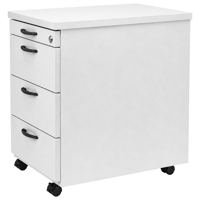 Rollcontainer 43,5 × 60 × 60 cm | Holzkorpus | Softclose & Selbsteinzug | abschliessbar | diverse Farben | Multi Modul