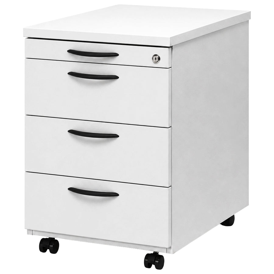 Rollcontainer 43,5 × 60 × 60 cm | Holzkorpus | Softclose & Selbsteinzug | abschliessbar | diverse Farben | Multi Modul