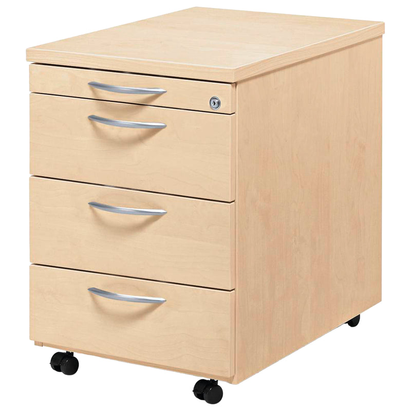 Rollcontainer 43,5 × 60 × 60 cm | Holzkorpus | Softclose & Selbsteinzug | abschliessbar | diverse Farben | Multi Modul