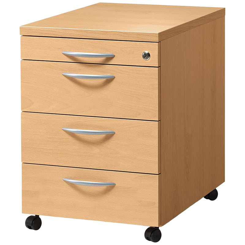 Rollcontainer 43,5 × 60 × 60 cm | Holzkorpus | Softclose & Selbsteinzug | abschliessbar | diverse Farben | Multi Modul