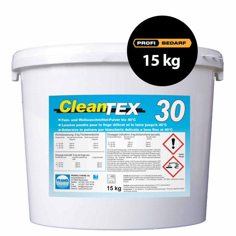 CleanTEX 30 Fein-und Wollwaschmittel | Pulver | bis 40°C | Pramol