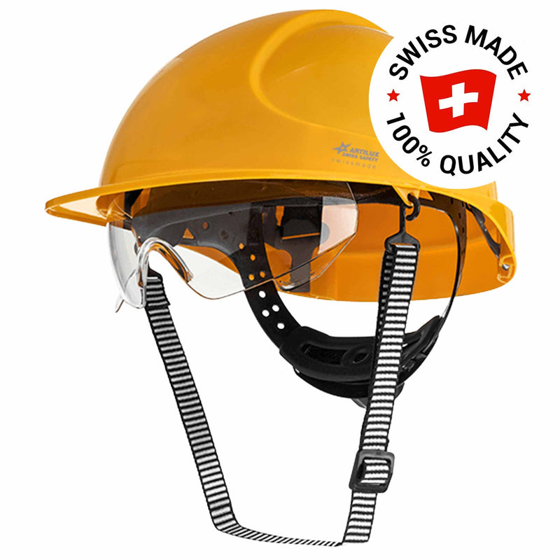 Schutzhelm ARTITOP SH300 | Polycarbonat | Schutzbrille | 2-Punkt-Kinnband | Schirm | ROTO-System | belüftet | Swiss Made | ARTILUX