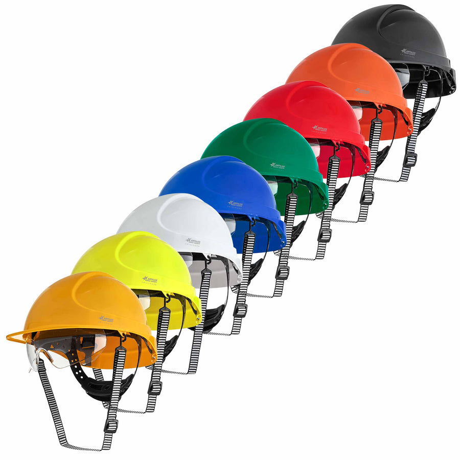 Schutzhelm ARTITOP SH300 | Polycarbonat | Schutzbrille | 2-Punkt-Kinnband | Schirm | ROTO-System | belüftet | Swiss Made | ARTILUX
