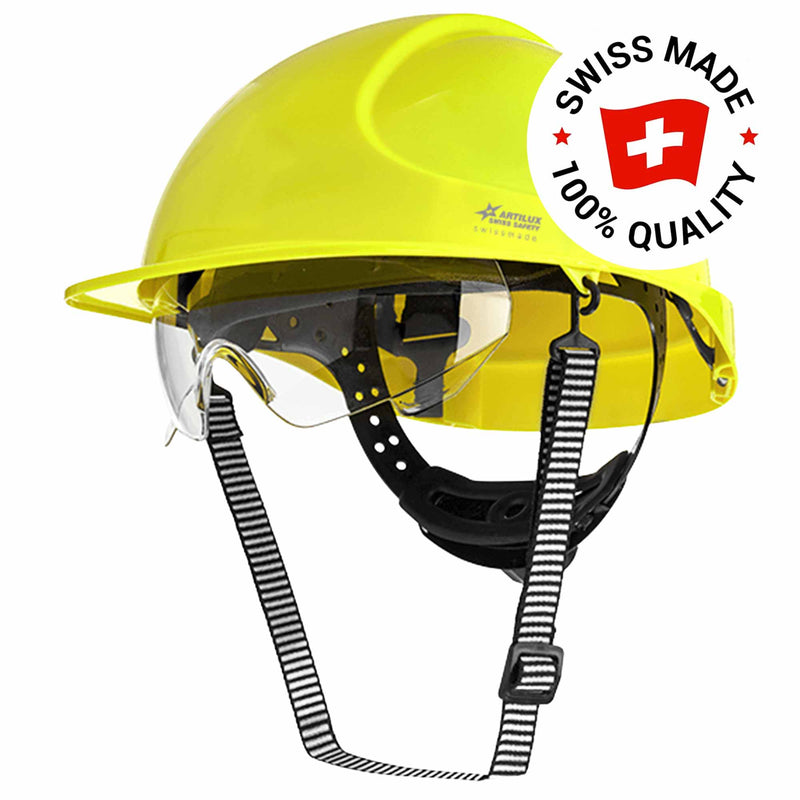 Schutzhelm ARTITOP SH300 | Polycarbonat | Schutzbrille | 2-Punkt-Kinnband | Schirm | ROTO-System | belüftet | Swiss Made | ARTILUX