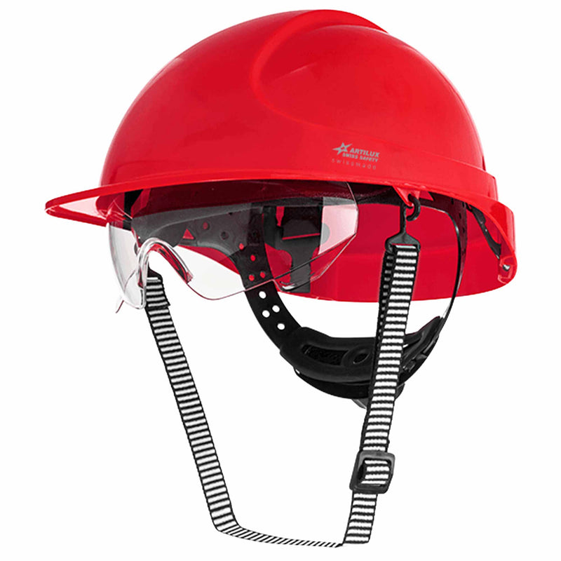 Schutzhelm ARTITOP SH300 | Polycarbonat | Schutzbrille | 2-Punkt-Kinnband | Schirm | ROTO-System | belüftet | Swiss Made | ARTILUX