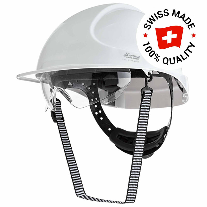 Schutzhelm ARTITOP SH300 | Polycarbonat | Schutzbrille | 2-Punkt-Kinnband | Schirm | ROTO-System | belüftet | Swiss Made | ARTILUX