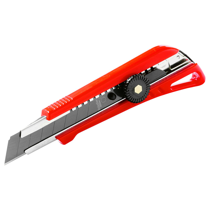 Cuttermesser 18 mm | 0,5 mm Klinge | Klingenarretierung & Feststellschraube | Schuller Eh`klar Samurai Black Secure