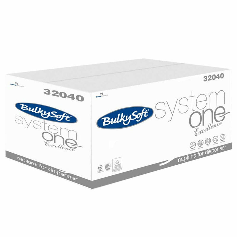 Table Top Servietten | 1/2 Falz | 2-lagig | 100% Zellstoff | BulkySoft® SystemOne Excellence