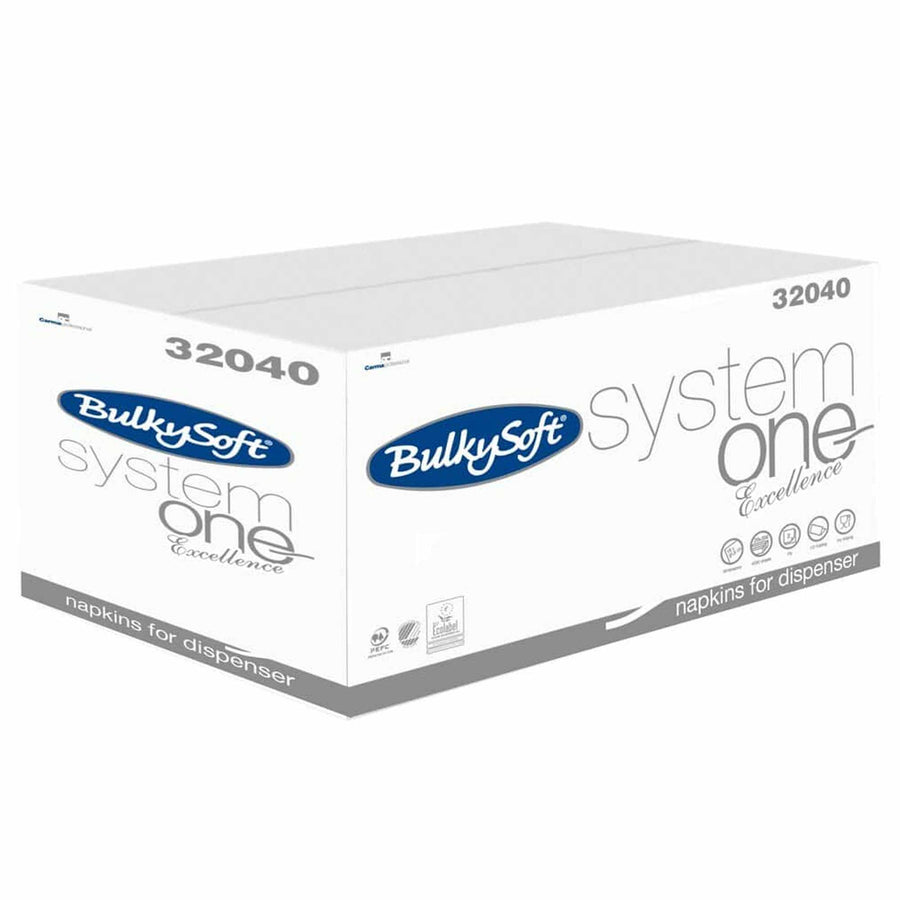 Table Top Servietten | 1/2 Falz | 2-lagig | 100% Zellstoff | BulkySoft® SystemOne Excellence