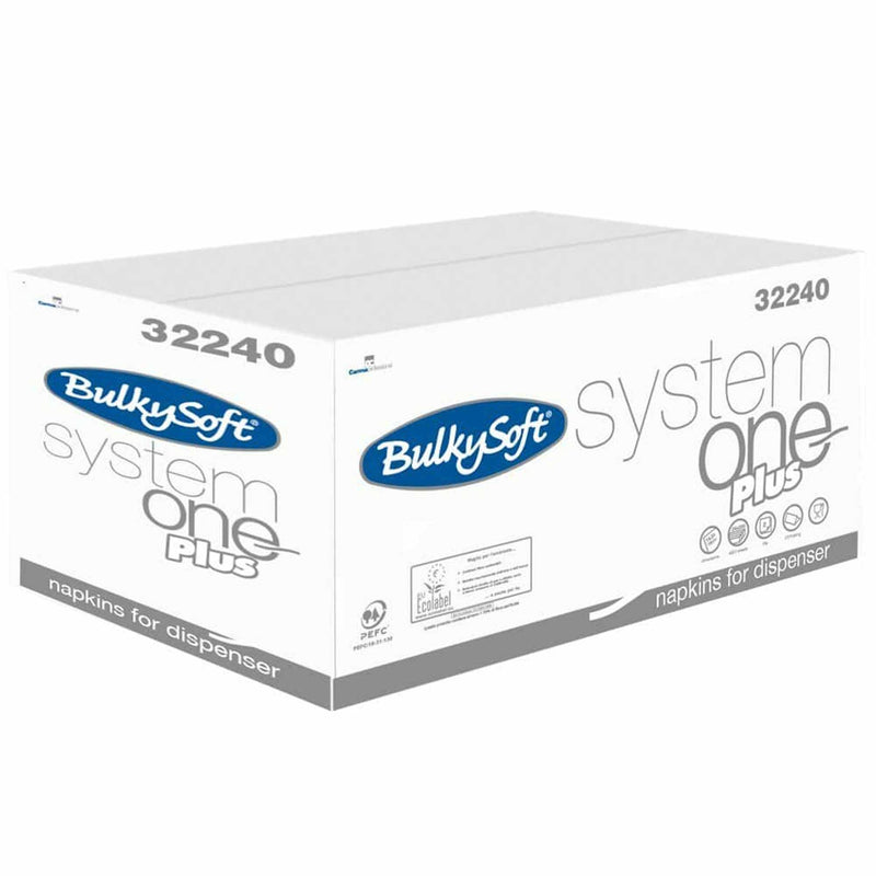 Table Top Servietten | 1/2 Falz | 2-lagig | 100% Zellstoff | BulkySoft® SystemOne Plus