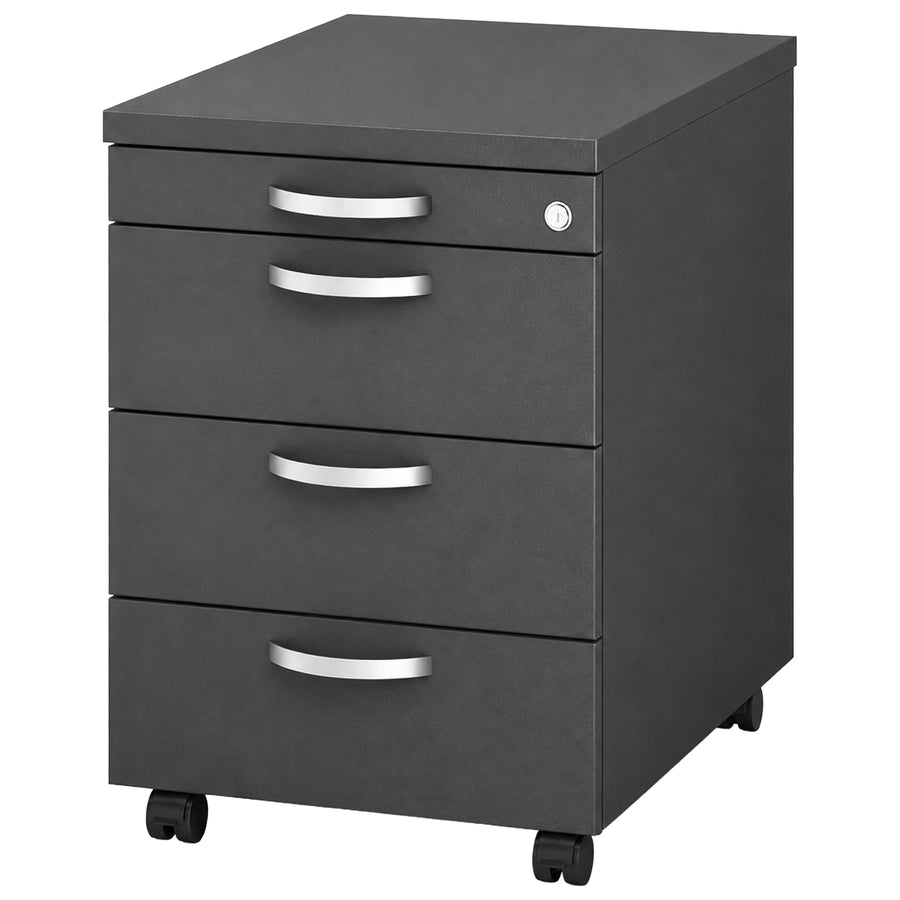 Rollcontainer 43,5 × 60 × 60 cm | Holzkorpus | Softclose & Selbsteinzug | abschliessbar | GS-zertifiziert | Made in Germany | diverse Farben | Profi Modul