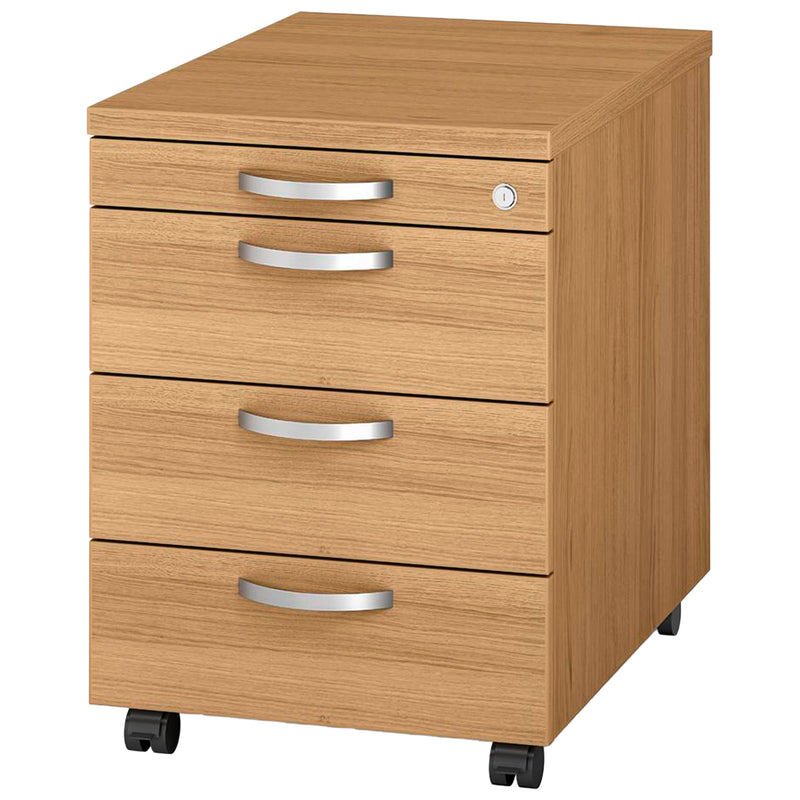 Rollcontainer 43,5 × 60 × 60 cm | Holzkorpus | Softclose & Selbsteinzug | abschliessbar | GS-zertifiziert | Made in Germany | diverse Farben | Profi Modul