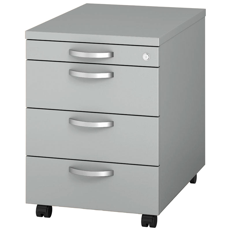 Rollcontainer 43,5 × 60 × 60 cm | Holzkorpus | Softclose & Selbsteinzug | abschliessbar | GS-zertifiziert | Made in Germany | diverse Farben | Profi Modul