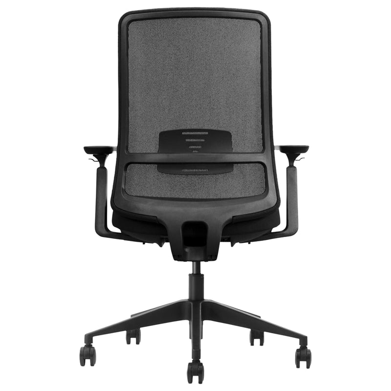 Ergonomischer Bürostuhl | Synchron-Mechanik mit Gewichtsautomatik | Sitztiefenverstellung 42–46 cm | 3D-Armlehnen | höhenverstellbare Lendenstütze | Netzrücken | EN 1335 | bis 150 kg | Acilia