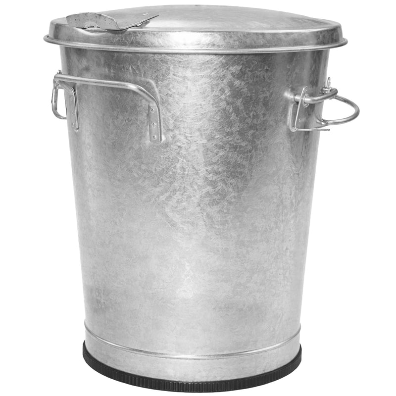 Stahl-Kehrichteimer 35 Liter | 335 mm | feuerverzinkt | Scharnier & Deckel