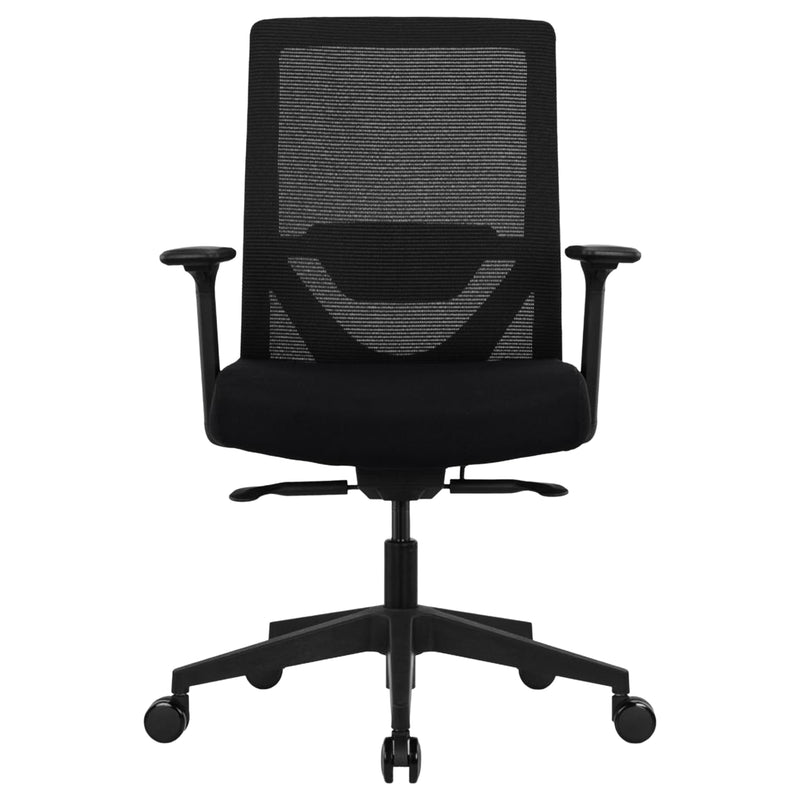 Ergonomischer Bürostuhl | Synchron-Mechanik mit Gewichtsautomatik | Sitztiefenverstellung 47–52 cm | 3D-Armlehnen | integrierte Lendenstütze | Netzrücken | bis 150 kg | Suria