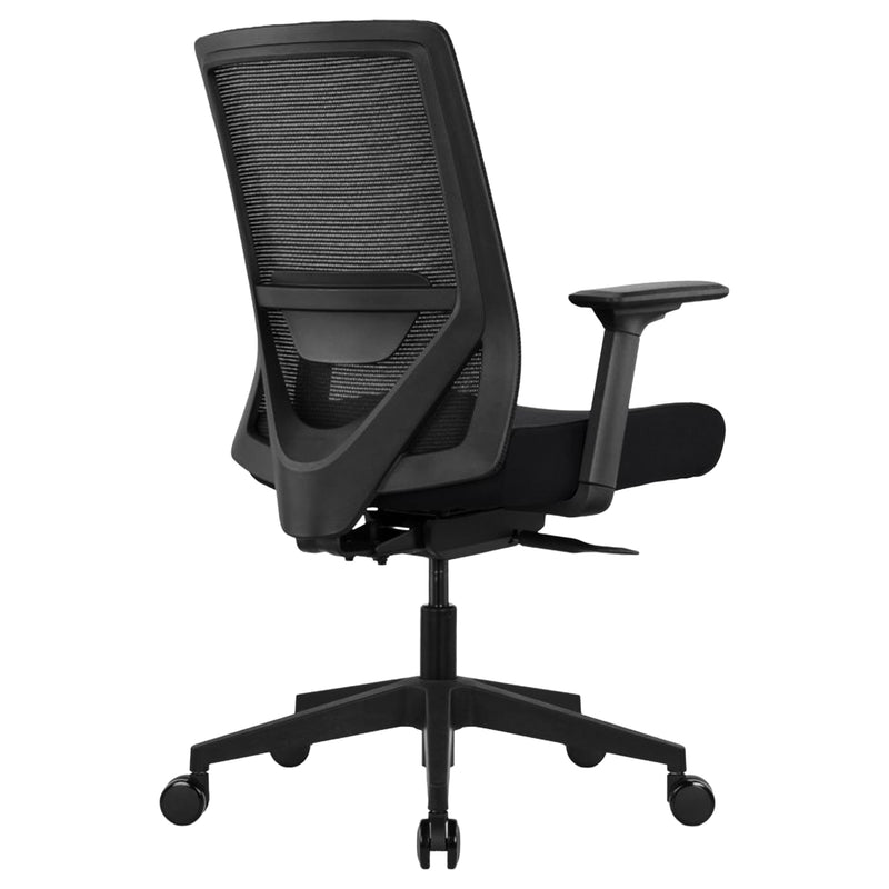 Ergonomischer Bürostuhl | Synchron-Mechanik mit Gewichtsautomatik | Sitztiefenverstellung 47–52 cm | 3D-Armlehnen | integrierte Lendenstütze | Netzrücken | bis 150 kg | Suria