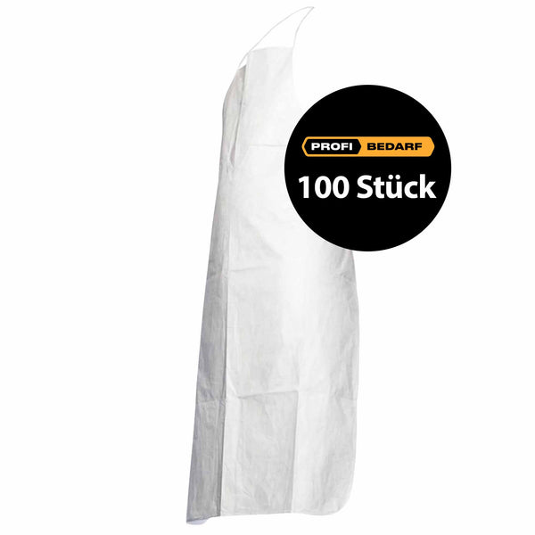 Einweg-Schürze Tyvek® 500 PA30L0 | 108 cm | Bänder in Nacken & Rücken | Kategorie 3