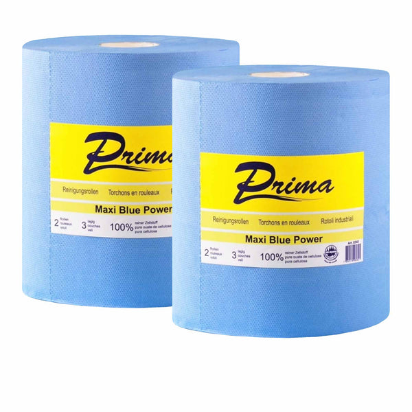 Maxi-Reinigungsrollen Prima | 3-lagig | 180 m x 29 cm | 100% Zellstoff | Spiralhülse