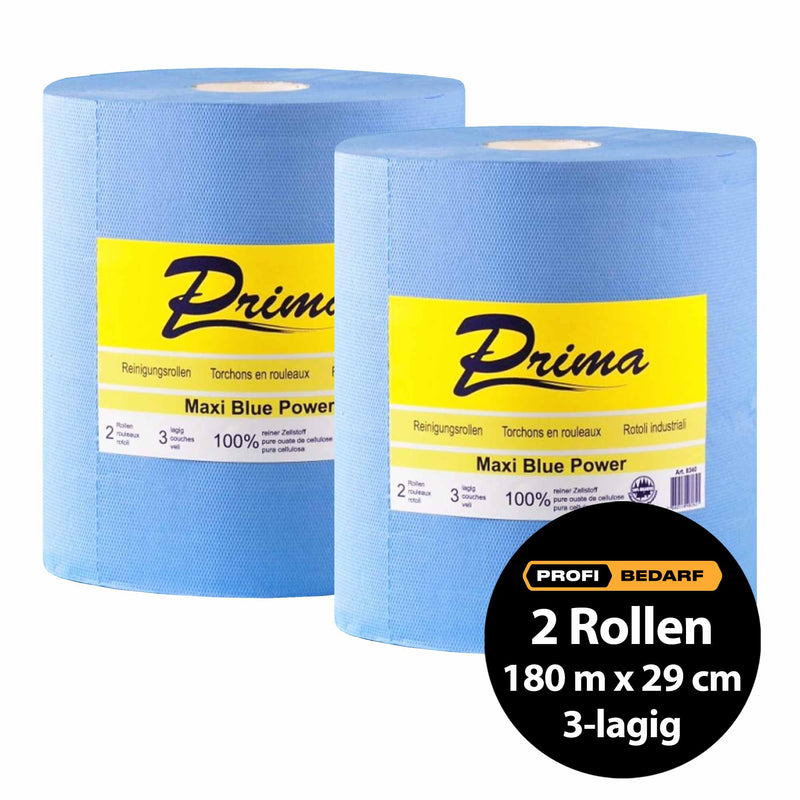 Maxi-Reinigungsrollen Prima | 3-lagig | 180 m x 29 cm | 100% Zellstoff