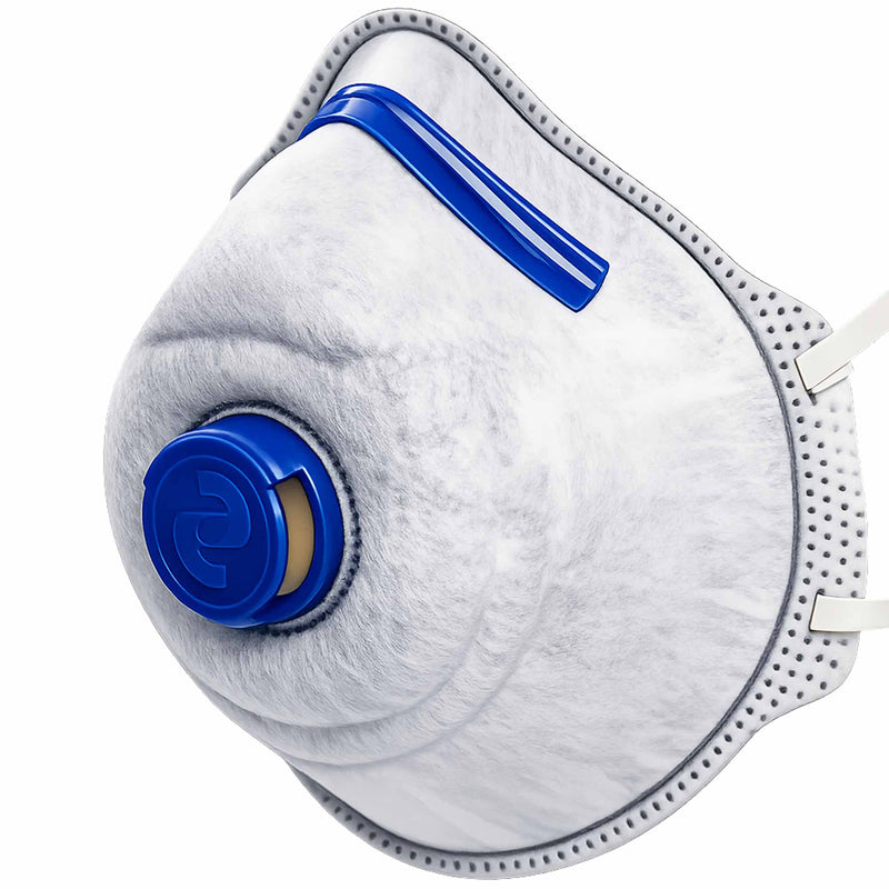 FFP2/V Aktivkohle-Atemschutzmaske Mandil | für Gase & Gerüche | Cool Down+ Ventil | Ekastu Safety