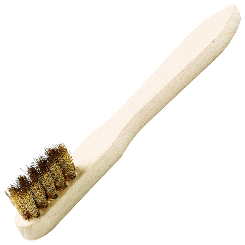 Zündkerzenbürste Tom Car W | 3 Reihen | gewelltem Messing | Holzgriff | Schuller Eh`klar