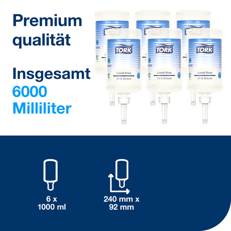Flüssigseife S1 | fettlösend | transparent | 1000 ml | Premium | TORK 420401