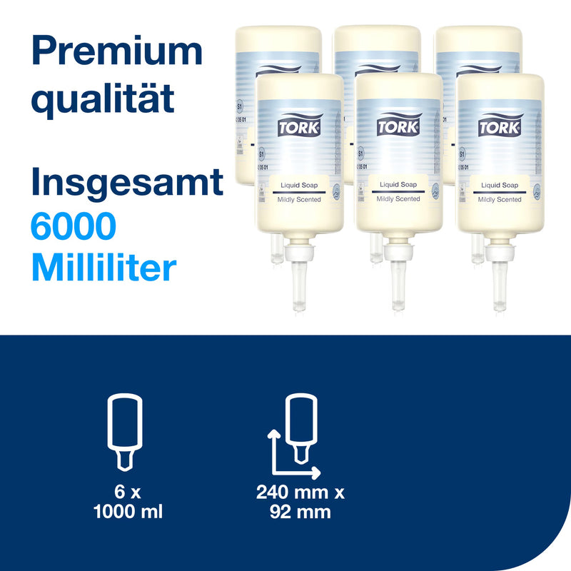 Flüssigseife S1 | mild | perlmuttfarben | 1000 ml | Premium | TORK 420501