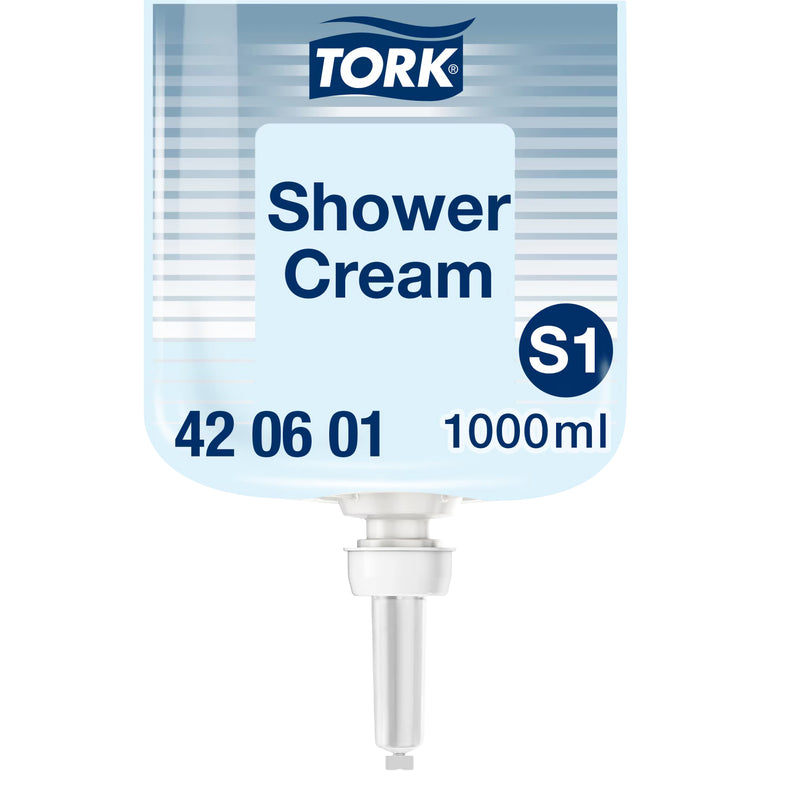 Duschcreme S1 | Unisex-Duft | hellblau | 1000 ml | Premium | TORK 420601
