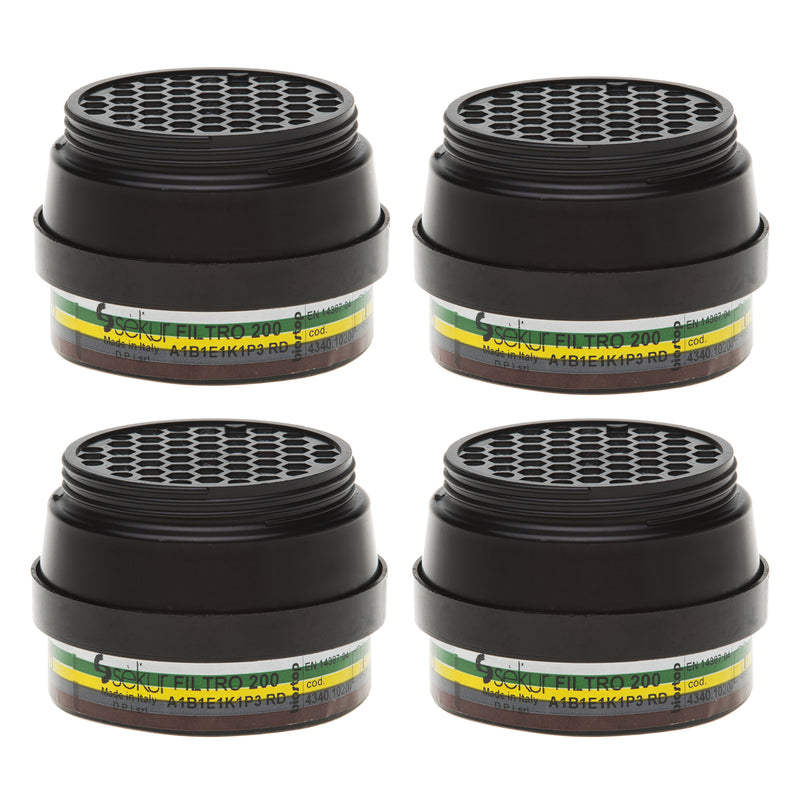 Kombifilter 200 A1 B1 E1 K1-P3R D | Gase & giftige Partikel | DIN EN 14387 | Ekastu Safety