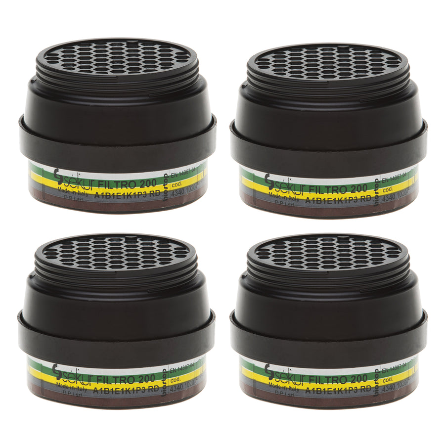 Kombifilter 200 A1 B1 E1 K1-P3R D | Gase & giftige Partikel | DIN EN 14387 | Ekastu Safety