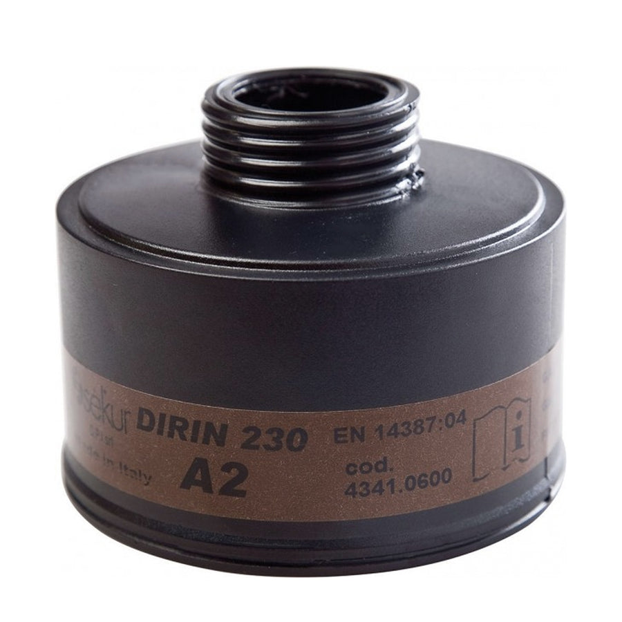 Gasfilter DIRIN 230 A2 | > 65°C | DIN EN 14387 | Rundgewinde DIN EN 148-1 | Ekastu Safety