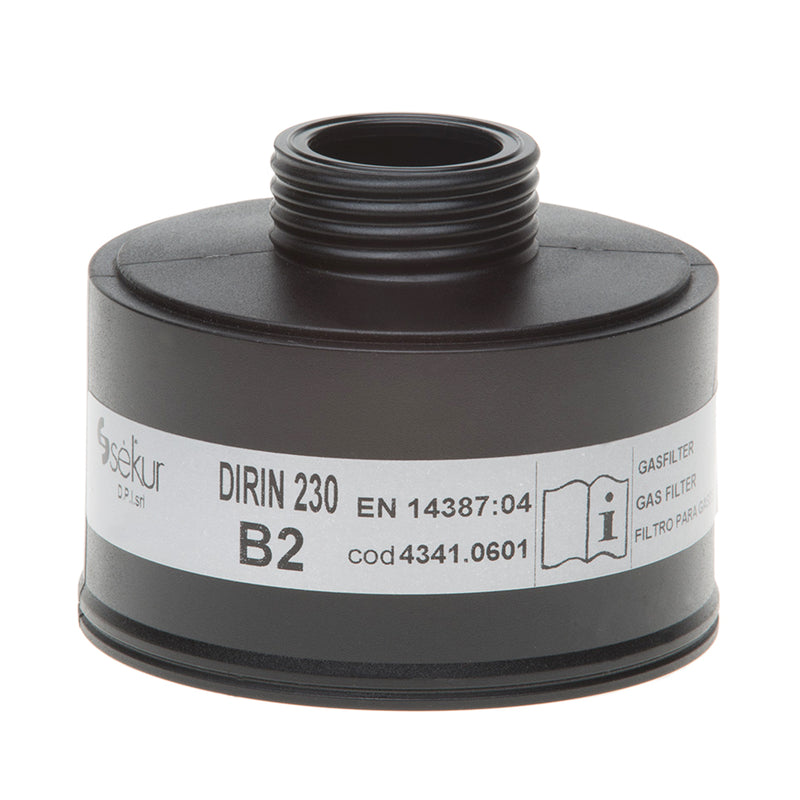Gasfilter DIRIN 230 B2 | anorganische Gase | DIN EN 14387 | Rundgewinde DIN EN 148-1 | Ekastu Safety